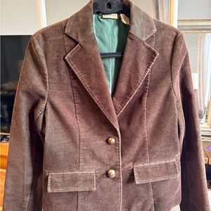 Brown Corduroy Women's Y2K Blazer